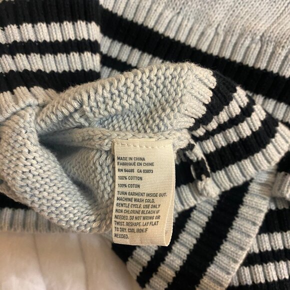 💙 Vintage American Eagle 3/4 Sleeve Oversized Pale Blue Cotton Knit Sweater - Picture 5 of 5